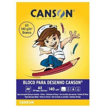 Imagem de Bloco tecnico sem margem desenho a3 140g.20fls.branco - canson