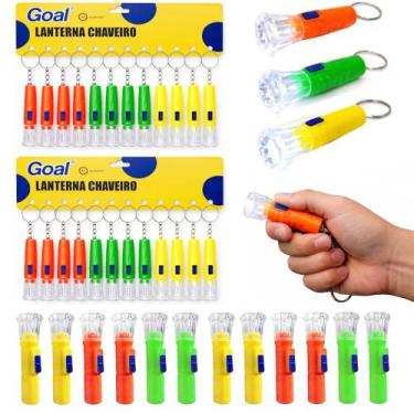 Imagem de Kit 12 Lanternas LED Chaveiro Brinquedo Festa Infantil Lembrancinha p/