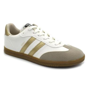 Imagem de Tênis Casual Feminino Sua Cia, 37, Dourado