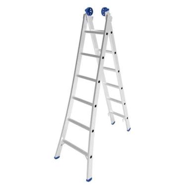 Imagem de Escada de Alumínio Extensiva 2 x 6 Degraus 1,97 x 3,09 Metros MOR