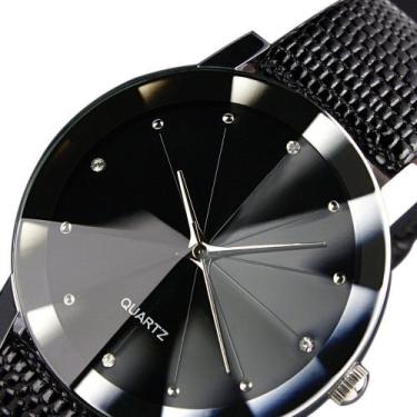 Imagem de Relogio Luxo Masculino Casual Classico Pulseira de Couro Sport Preto I