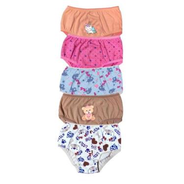 Imagem de Kit 10 Calcinha Infantil Menina 100 Algodão - Maramiss Lingerie, G