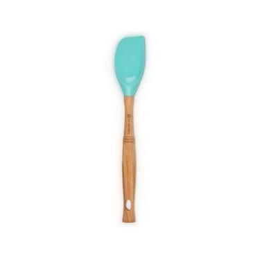 Imagem de ESPÁTULA LE CREUSET VÊNUS SAUTE SILICONE CABO EM MADEIRA AZUL COOL MINT 93008300496001