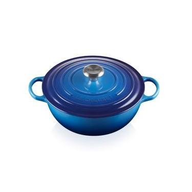 Imagem de PANELA MARMITA LE CREUSET 26CM SIGNATURE FERRO ESMALTADO AZURE BLUE 21114262200430