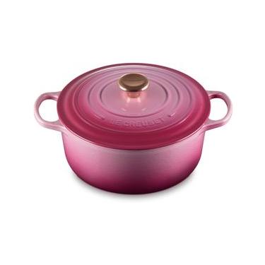 Imagem de PANELA LE CREUSET REDONDA SIGNATURE 22CM COM PEGADOR BRONZE ROSA BERRY 21177224394445