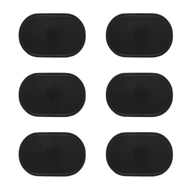 Imagem de Jogo Americano Copa E Cia 6 Peças Pvc Color Oval Preto