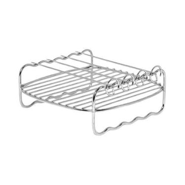 Imagem de Grelha Universal De Metal Para Fritadeira a Ar, Acessórios Quadrados, 