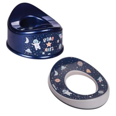 Imagem de Kit Desfralde Penico Assento Sanitário Redutor Vaso Plasútil, Astronau