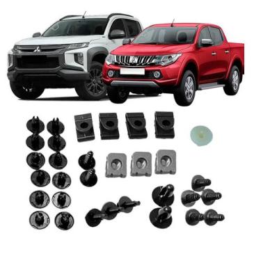 Imagem de Kit 32 Presilhas Grampo Parabarro Dianteiro L200 2017 2023 - Plastcar