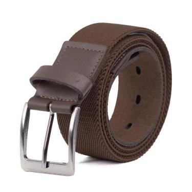 Imagem de Cinto Masculino Casual Fasolo Elástico Couro Legítimo Confortável, Mar