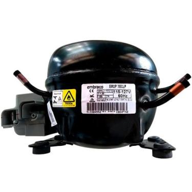 Imagem de Compressor 1/5 hp r600a embraco 220v s/ resfriamento - emr70clp