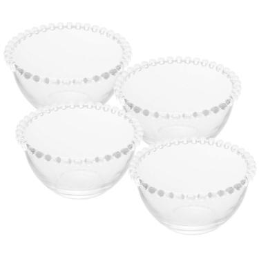 Imagem de Kit 4 Bowls de Vidro Cristal Wolff Pearl 400ml Tigelas Servi