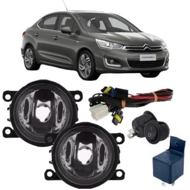 Imagem de KIT Farol Auxiliar Milha Citroen C4 Lounge 2013 a 2018 - BIBAS