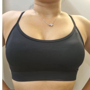 Imagem de Top Fitness Elástico Barra Com Bojo Costa Nadador Suplex Poliamida Com