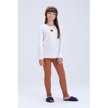 Imagem de Pijama Infantil Feminino Algodão Inverno Ursinho Clean - Vida Costeira