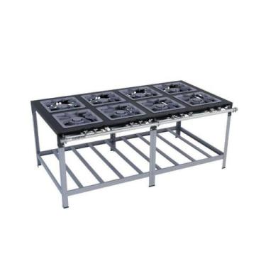 Imagem de Fogão Industrial 8 bocas 40X40 Luxo Metalmaq