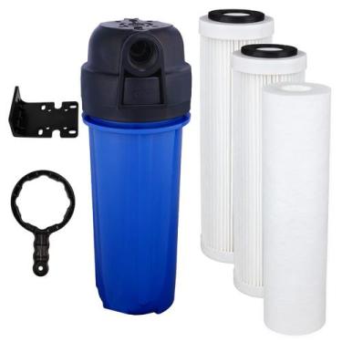 Imagem de Filtro Água Poço Cisterna 1800 L/h 2 Plissado Lavável + 1 Pp Branco - 