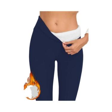 Imagem de Leggings Femininas De Cintura Alta Com Forro De Fleece E Controle De B