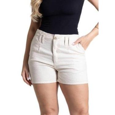 Imagem de Shorts Linho Sawary - 281173 - Areia 46-Feminino