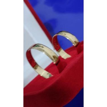 Imagem de Alianças 4 mm Noivado e Casamento Ouro 18 Kilates 5 Gramas Maciça