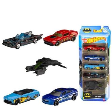 Imagem de PACK 5 Carrinhos Hot Wheels BATMAN DC Temático 1:64 1MAGNUS DLY68