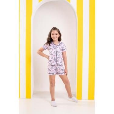 Imagem de Pijama Americano Infantil Verão Botões Blogueira - Dona Pijama Online,
