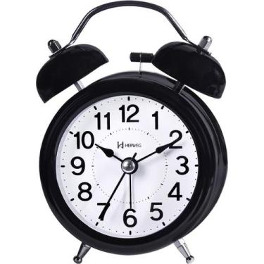 Imagem de Despertador Quartz Preto Herweg 2707