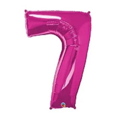 Imagem de Balão Metalizado Número 7 Pink - (34"/ 86cm) - Foil Balloon