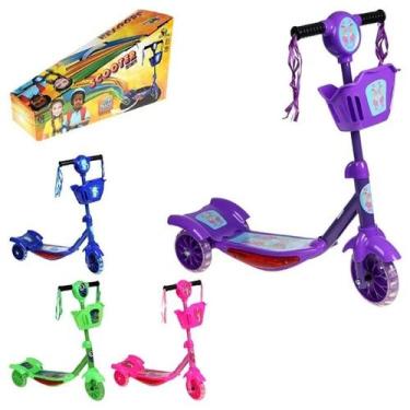 Imagem de Patinete 3 Rodas Infantil Scooter Com Luz e Som - Art Brink