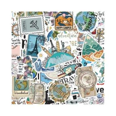 Imagem de Adesivos De Viagem À Prova d'Água Fofos 50 Peças Para Férias DIY Scrap