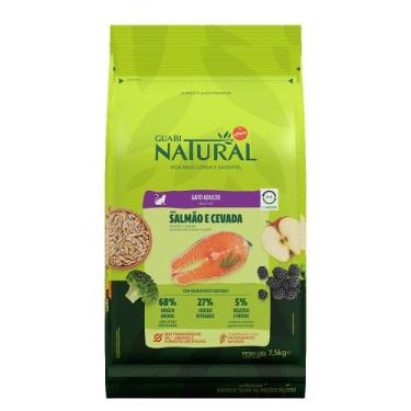 Imagem de Ração Guabi Natural Gatos Adultos Salmão/Cevada 7,5kg - Brf