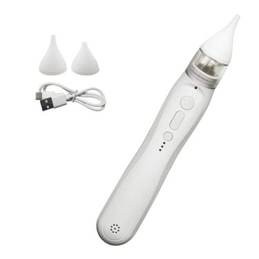 Imagem de Aspirador Nasal Eletrico Nariz Bebe Infantil Sugador Portatil 5 Niveis Limpeza Congestao Resfriado Gripe