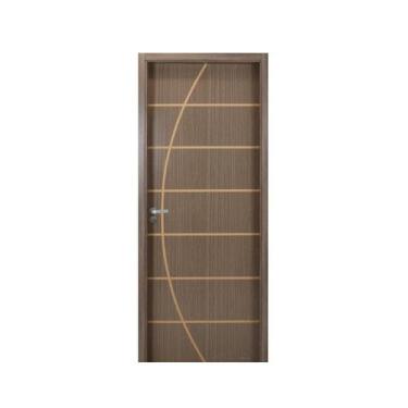 Imagem de Kit Porta de Madeira Decorada 215x84cm com Batente de MDF Ultra 10cm N