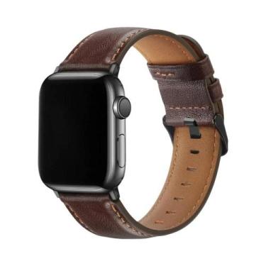 Imagem de Pulseira De Couro De 44mm Para Apple Watch, Correias Retro Luxuosas Pa