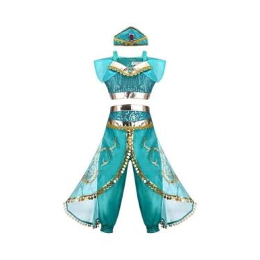 Imagem de Fantasia De Princesa Jasmine Para Meninas, Lâmpada Mágica De Aladdin, 