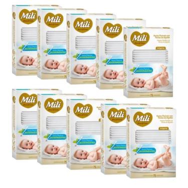 Imagem de Cotonete Hastes Flexíveis Mili Love & Care Biodegradável - 10 Caixas c