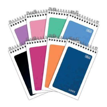 Imagem de Kit 10 Cadernetas Pequena Espiral Superior Lunix 60 folhas TILIBRA Cap