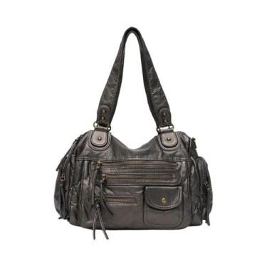 Imagem de Bolsa De Ombro Vintage Em Couro PU Para Mulheres, Unissex, Com Bolsos 