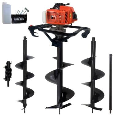 Imagem de Perfurador de Solo DPS623G 62cc 3HP com Kit Brocas 80X20cm 80X25cm 80X30cm Extensão 60cm Amortecedor Laranja