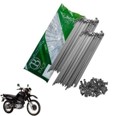 Imagem de Jogo Raios Roda Xt600 Nh190 Nh300 Traseiro Inox 4mm Bace - COD_27989, 
