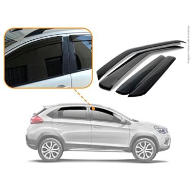 Imagem de Calha de Chuva Inteiriça Defletor Carro Tiggo 2 2018 a 2022 e Tiggo 3X 2021/2022 Para 4 Portas TG Poli 34001