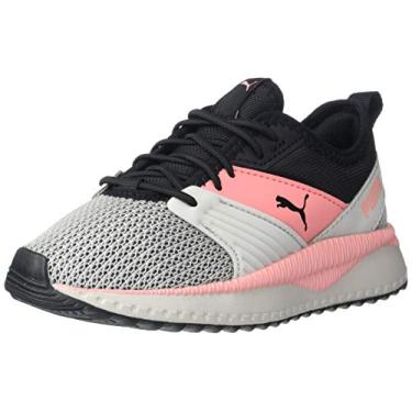 Imagem de PUMA Tênis infantil unissex Pacer, Puma preto-cinza, violeta, rosa salmão, 5 Toddler