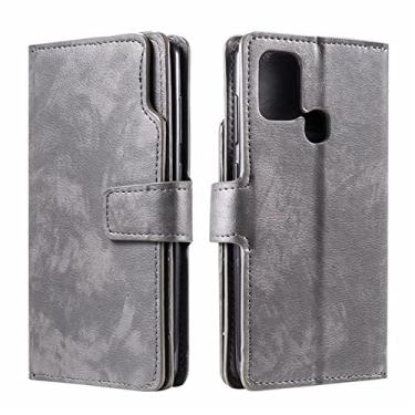 Imagem de Capa de couro para A32 A52 A72 para Samsung Galaxy A42 A12 A01 A11 A21 A21 A31 A41 A51 A71 A71 A10 A20 E A40 A50 A70 M30 A02 S Capa do telefone, cinza, para Galaxy A72 5G