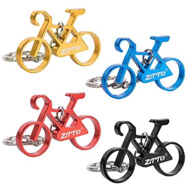 Imagem de yeacher 4 peças chaveiro de mini bicicleta chaveiro de liga de alumínio chaveiro chaveiro