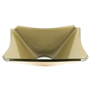 Imagem de CUBA DE VIDRO QUADRADA CHANFRADA 34CM CHAMPANHE