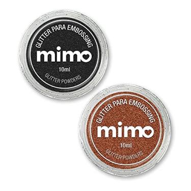 Imagem de Mimo – Pó de Embossing Glitterizado Cobre Fresh e Cobre Brown para Scrapbooking, Cartões e Personalizados – 2 Unids