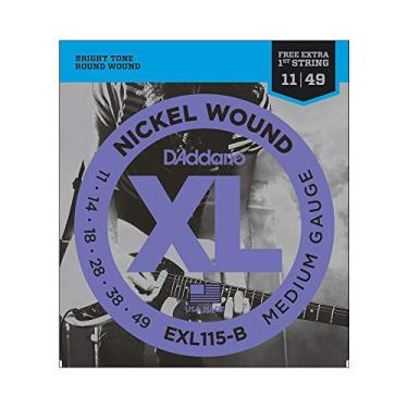 Imagem de ENCORDOAMENTO PARA GUITARRA - EXL115 6 CORDAS BLUES/JAZZ/ROCK .011-.049 - CORDA MI EXTRA - D'ADDARIO