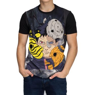 Imagem de Camiseta Uchiha Obito Naruto Akatsuki Camisa Blusa Infantil Masculina Unissex