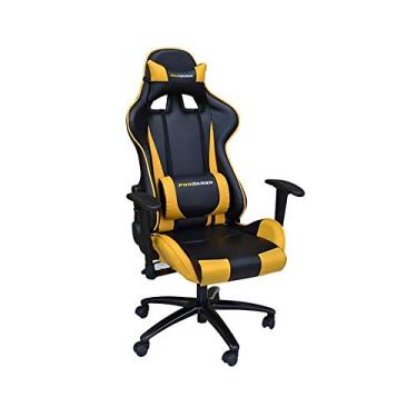 Imagem de Cadeira de Escritório Presidente Pro Gamer Preto e Amarelo