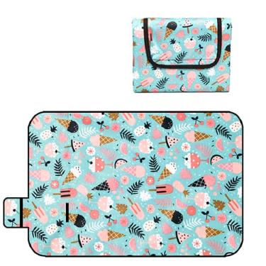 Imagem de Yajun Cobertor portátil para piquenique ao ar livre, ultraleve, portátil, impermeável, pano de praia, tapete à prova de umidade para brincar com bebê, J, 150150 cm